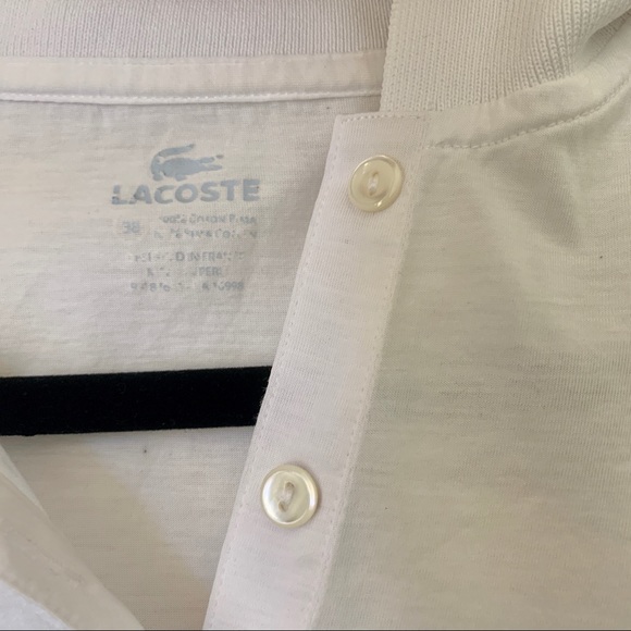 Lacoste argyle polo pullover shirt white top - Picture 8 of 9